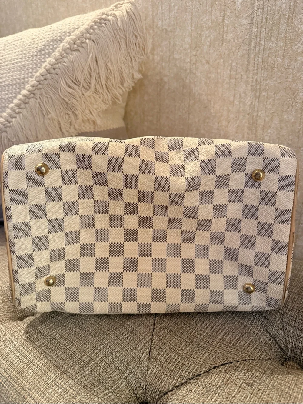 Checkered Fashion Inspired Bag w/charms